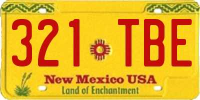 NM license plate 321TBE