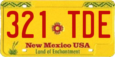 NM license plate 321TDE