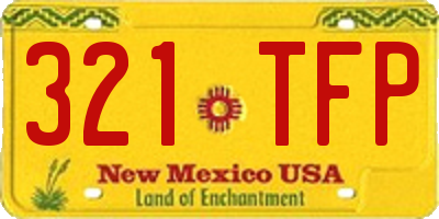 NM license plate 321TFP