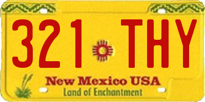 NM license plate 321THY