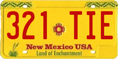 NM license plate 321TIE