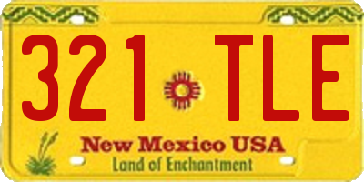 NM license plate 321TLE