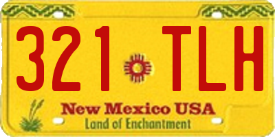 NM license plate 321TLH