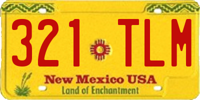 NM license plate 321TLM