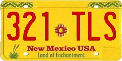 NM license plate 321TLS