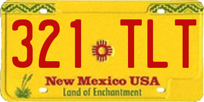 NM license plate 321TLT