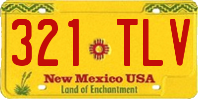 NM license plate 321TLV