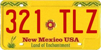 NM license plate 321TLZ