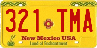 NM license plate 321TMA