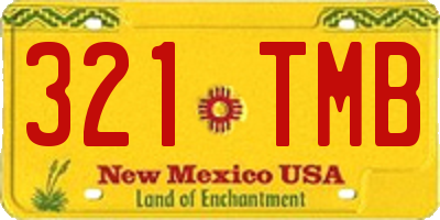NM license plate 321TMB