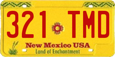 NM license plate 321TMD