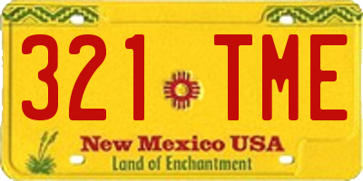 NM license plate 321TME