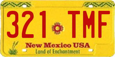NM license plate 321TMF
