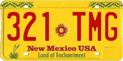 NM license plate 321TMG