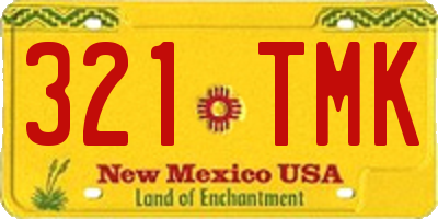 NM license plate 321TMK