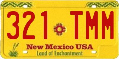 NM license plate 321TMM