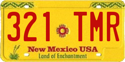 NM license plate 321TMR