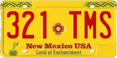 NM license plate 321TMS