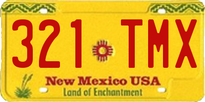 NM license plate 321TMX