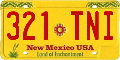NM license plate 321TNI