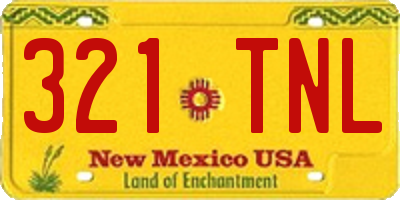 NM license plate 321TNL