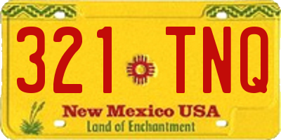 NM license plate 321TNQ