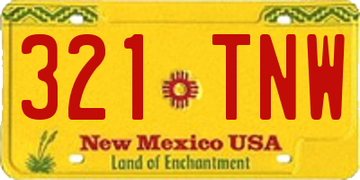 NM license plate 321TNW
