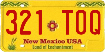 NM license plate 321TOQ
