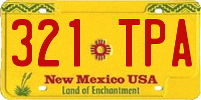 NM license plate 321TPA
