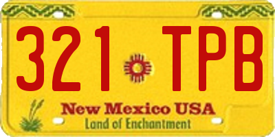 NM license plate 321TPB