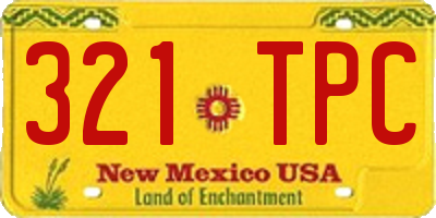 NM license plate 321TPC