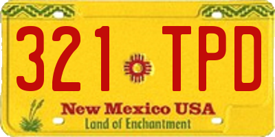 NM license plate 321TPD