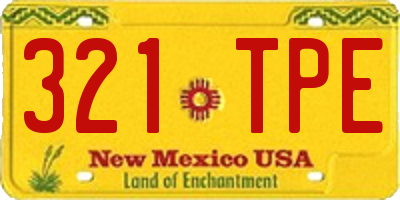 NM license plate 321TPE