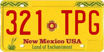 NM license plate 321TPG