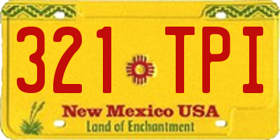 NM license plate 321TPI