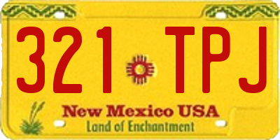 NM license plate 321TPJ
