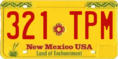 NM license plate 321TPM