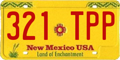 NM license plate 321TPP