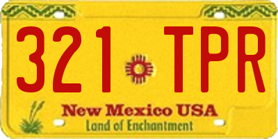 NM license plate 321TPR