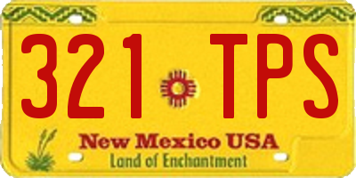 NM license plate 321TPS