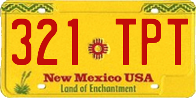 NM license plate 321TPT