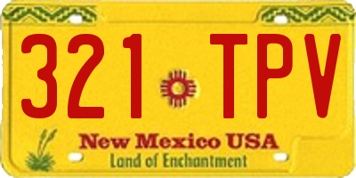 NM license plate 321TPV