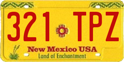 NM license plate 321TPZ