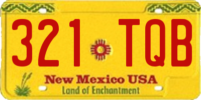 NM license plate 321TQB