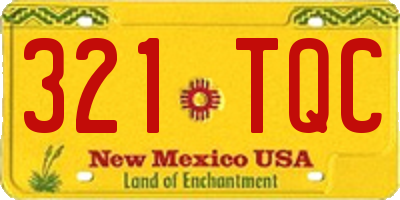 NM license plate 321TQC