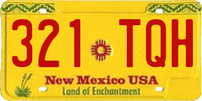 NM license plate 321TQH