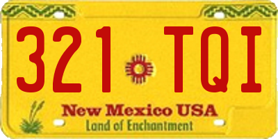 NM license plate 321TQI