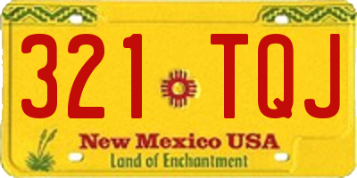 NM license plate 321TQJ