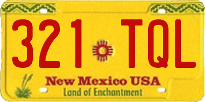 NM license plate 321TQL