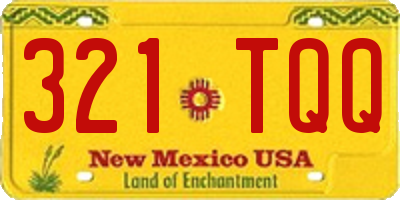 NM license plate 321TQQ